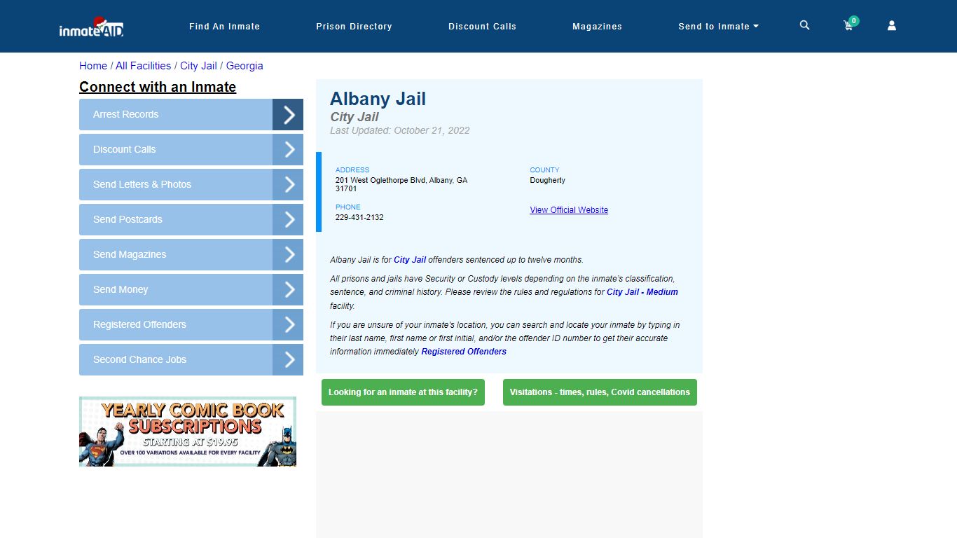 Albany Jail | Inmate Locator