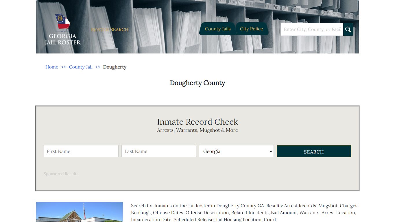 Dougherty County | Georgia Jail Inmate Search